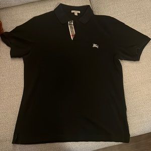 Black Burberry polo